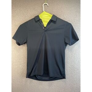 Axist Men's Short Sleeve Polo ‎ Black Size Large preppy   casual